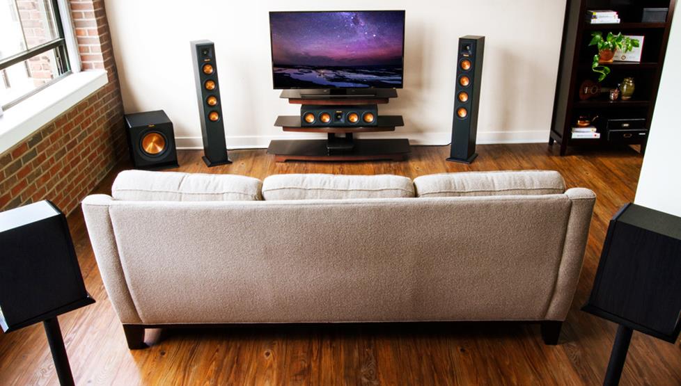 surround sound living room rawing